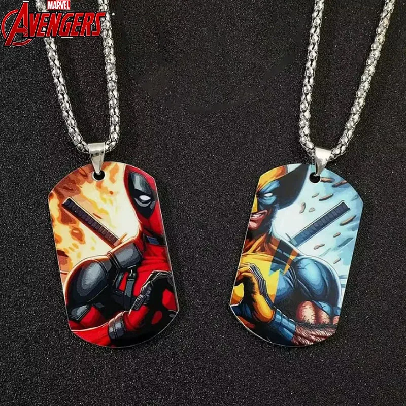 

Disney Movie Deadpool and Wolverine Necklace Set Best Friends Necklace with Stainless Steel Pendant Cosplay Kids Birthday Gift