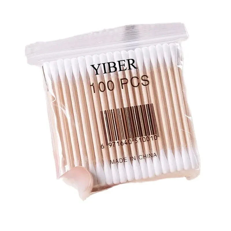 YIBER 2000Pcs Mini White Cotton Swabs Double Soft Buds Makeup Applicators for Eyelash Extension Tatoo Eyebrow Micro Blade Brush