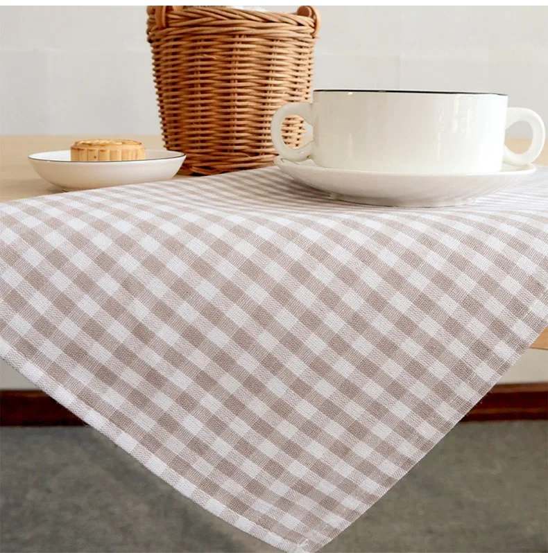 6pcs Versatile Handmade Cloth Napkins Lattice Square Washable 100% Cotton Fabric Tea Towel for Dinner Kitchen and Parties Decor