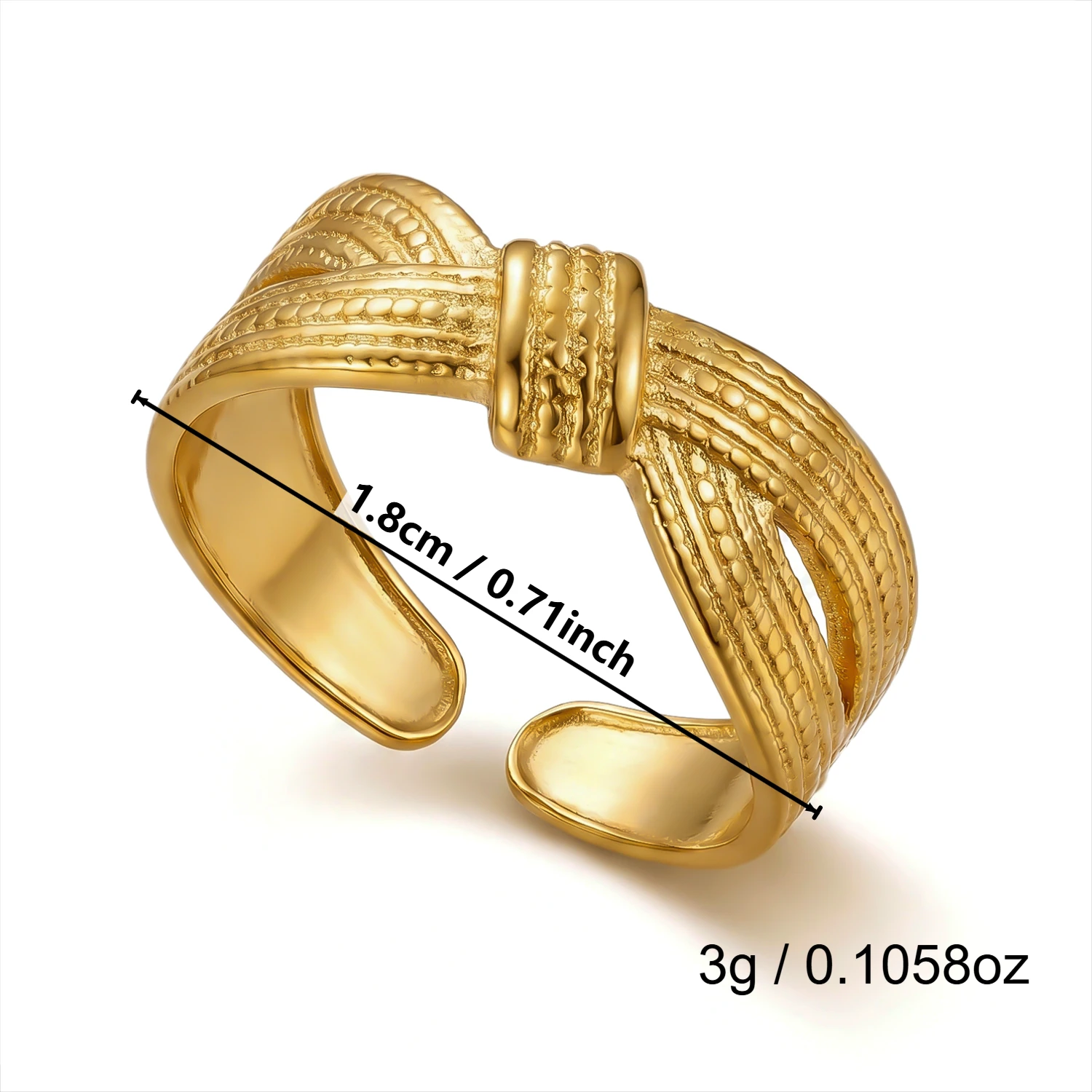 Gmai Zierliche geometrische PVD-beschichtete Edelstahlringe für Damen, Vintage-Ring mit Blumen-, Muschel- und Blattmotiv, unregelmäßiger Ring, Party-Schmuck, Geschenk – Detail 10