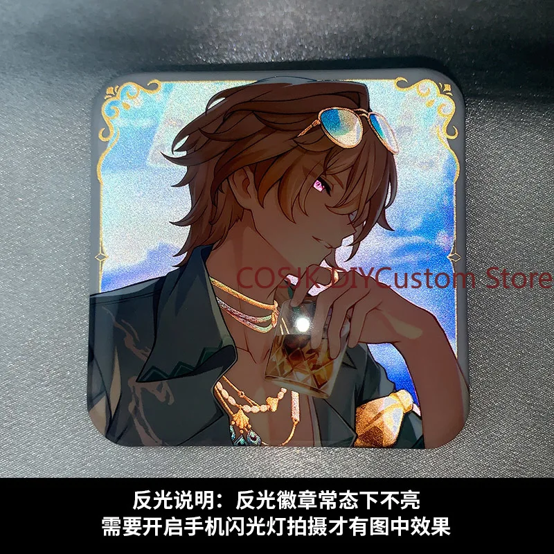 Game Honkai：Star Rail Aventurine Nihilux Double Flash Tinplate Badge Anime Brooch Pins Accessory Bedge Shikishi Birthday Gift