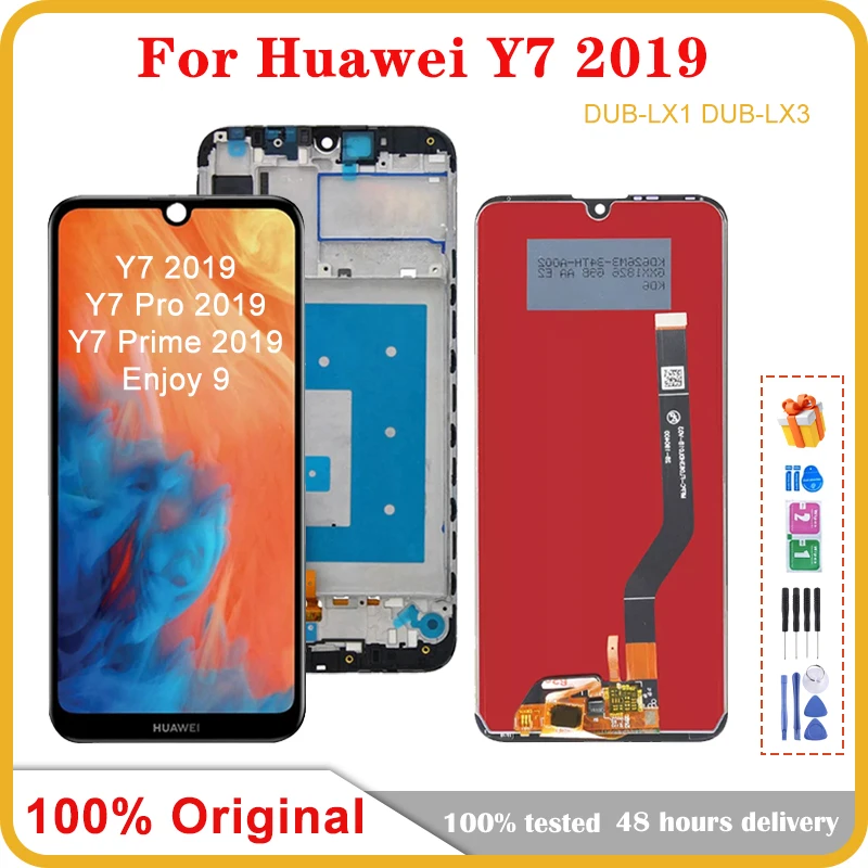 Original For Huawei Y7 Y7 Pro 2019 LCD DUB-LX3 DUB-L23 DUB-LX1 Display Touch Screen Digitizer For Huawei Enjoy 9 LCD Replacement