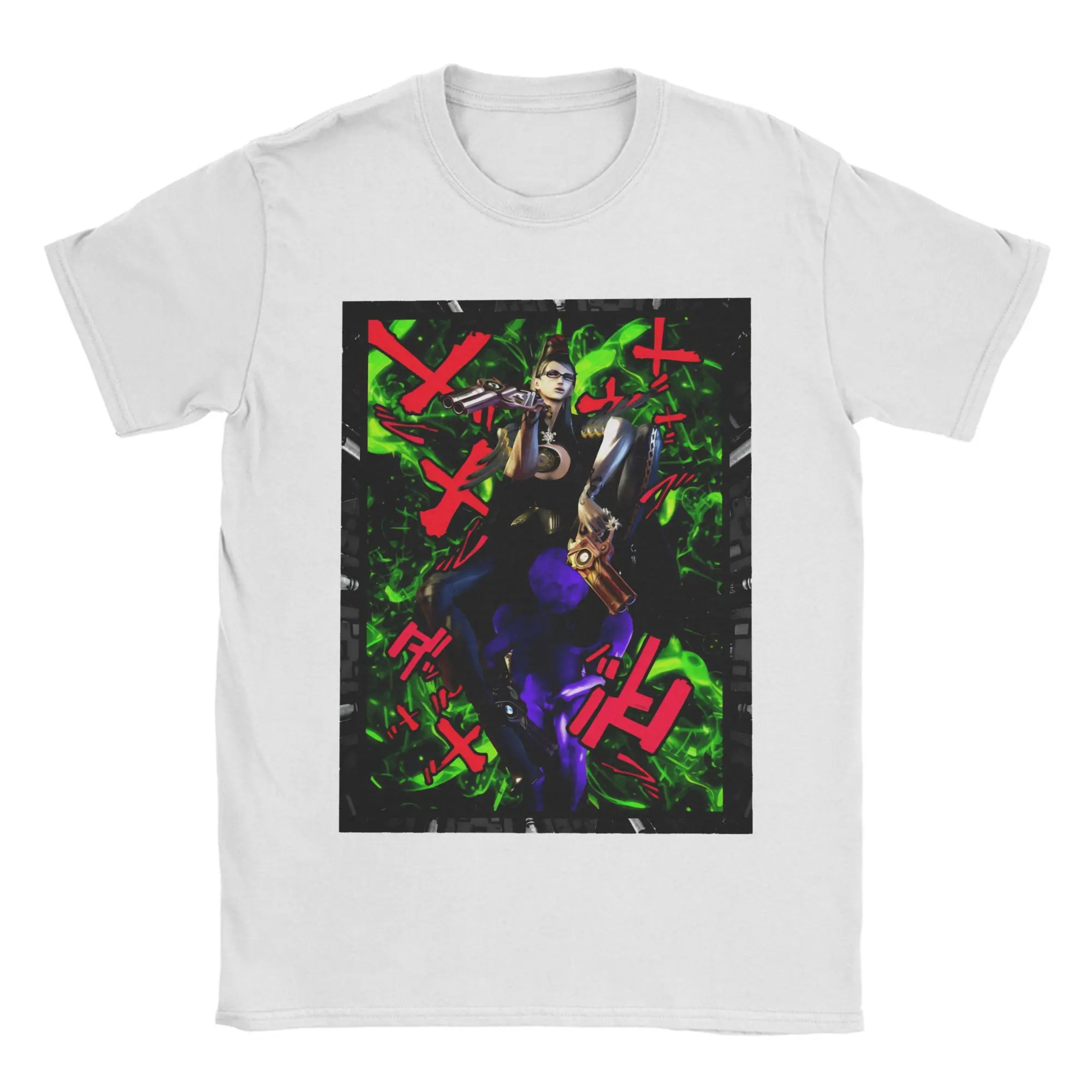 Men's Bayonetta Hack And Slash  T Shirts  100% Cotton Tops Summer Short-Sleeve T-Shirt O Neck Leisure Tee Shirt Plus Size 5XL