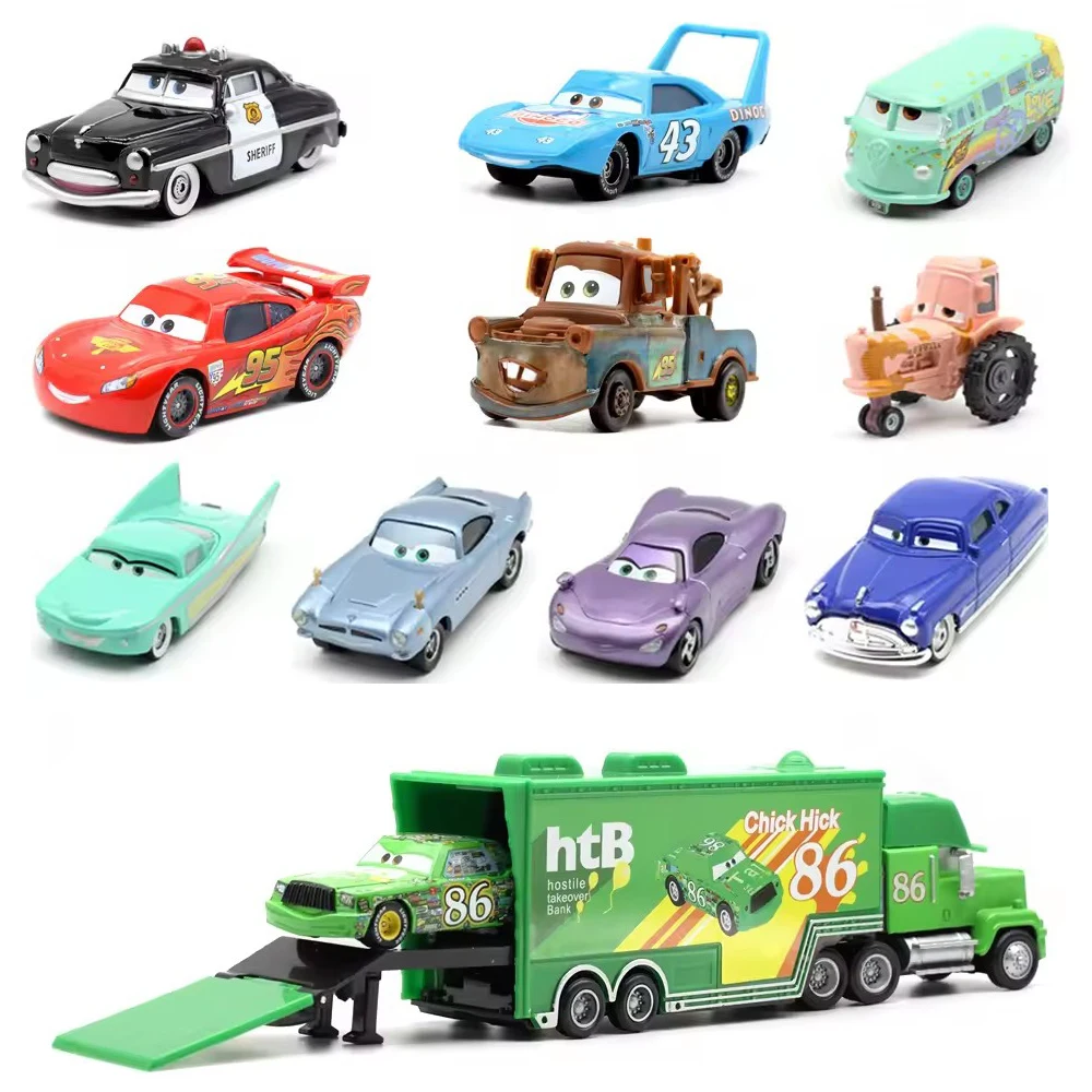 ديزني كارز بيكسار كارز لايتنينج ماكوين ماتر جاكسون ستورم الماتيور 1:55 سبيكة معدنية سيارة لعبة نموذج لعب هدايا الأطفال