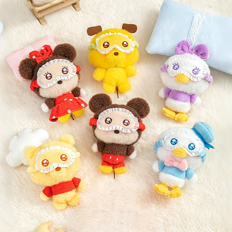 

Подлинная серия Disney Squinting Sleepwear, плюшевая подвеска, слепая коробка, игрушки, стежка Джуди Ник, фигурки, кавайная кукла, модель, подарки