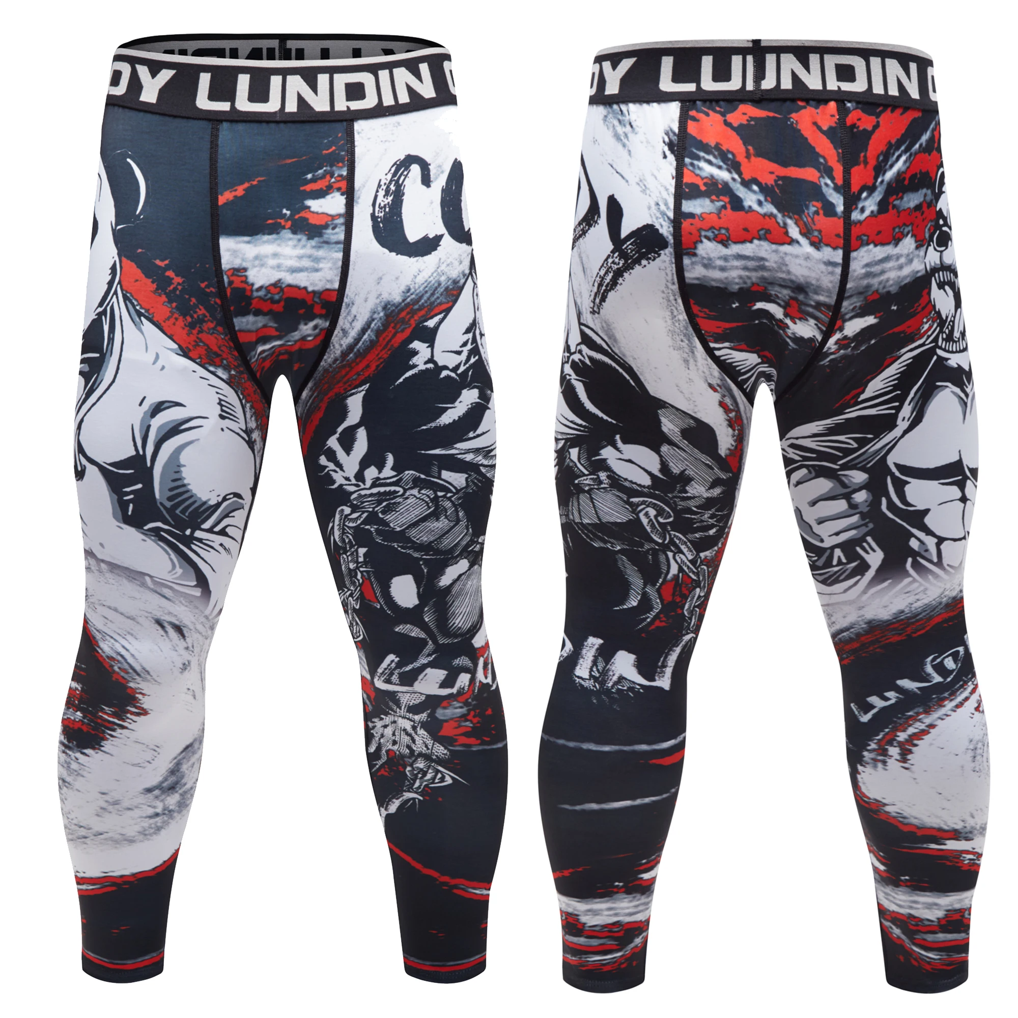 

Cody Lundin Logo Elasticity Waistband Compression Leggings Sport Training Sportswear Tights Quick Dry Running Trousers Gym Pant