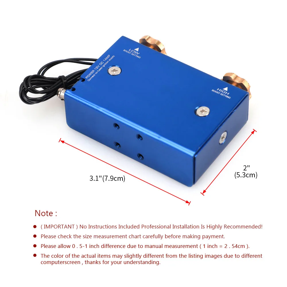 Universal Adjustable Dual Stage Electronic Turbo Boost Controller Kit - 30-90psi with Switch for All Turbochargers