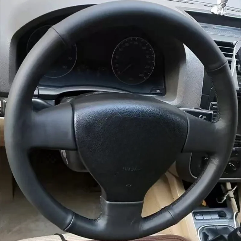 

Custom Auto Interior Hand-stitched Black Microfiber Leather Car Steering Wheel Cover For Old VW Golf Polo Sagitar 2010