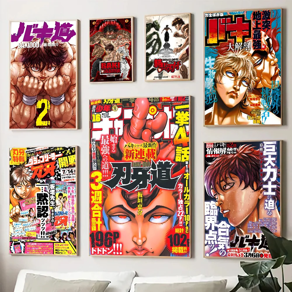 Anime Baki Hanma Poster Paper Print Home Living Room Bedroom Entrance Bar Cafe Art Painting Decoration