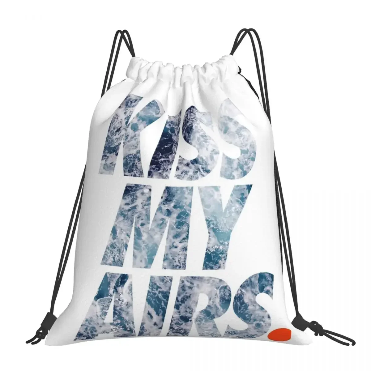 

Kiss My Airs Backpacks Fashion Portable Drawstring Bags Drawstring Bundle Pocket Sports Bag BookBag For Man Woman Students