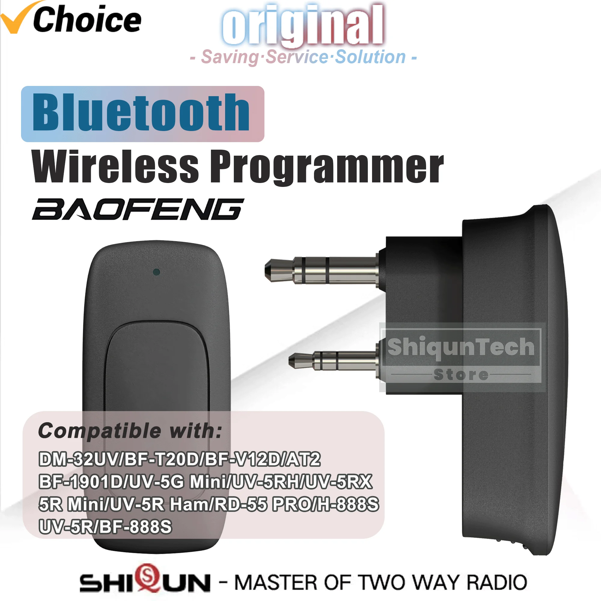 

Baofeng Walkie Talkie Bluetooth-адаптер для программирования телефона, приложение, беспроводной программатор, оригинальный для BF-T20D BD-V12A DM-32UV 5R H-888S