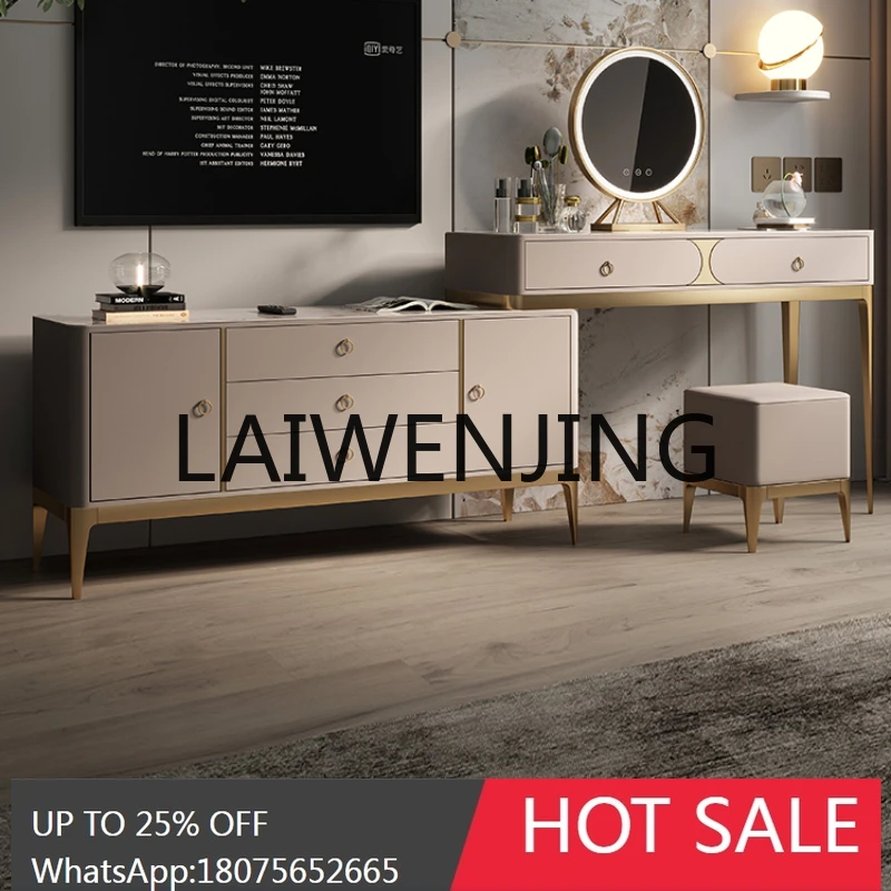 

RWJ Stone Plate Corner Dresser Storage TV Cabinet Stone Plate Computer Multi-Function