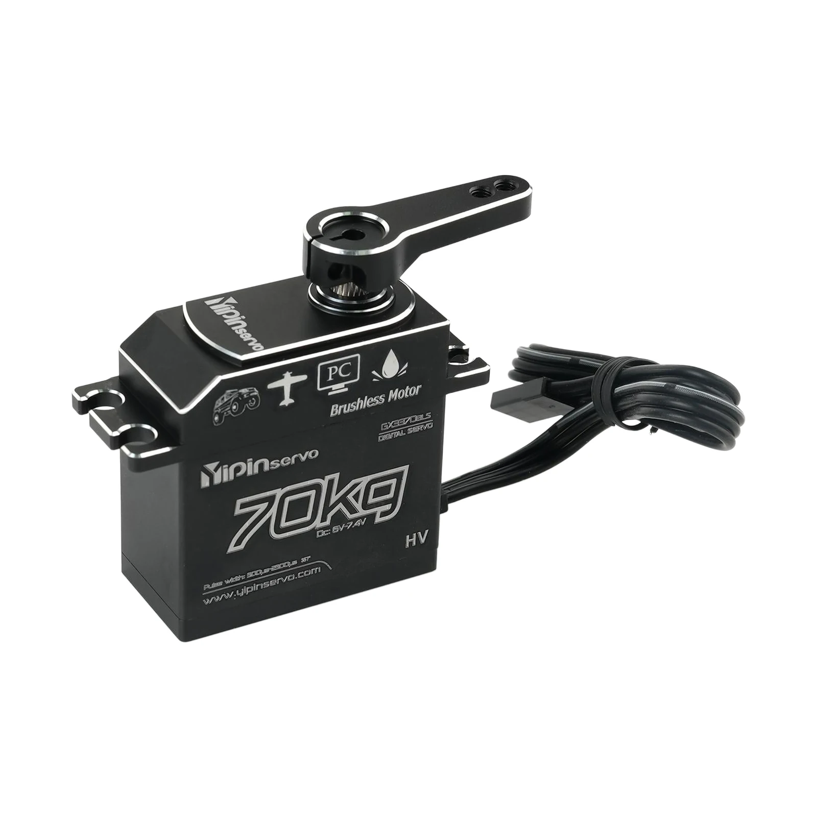 Servos numériques à couple élevé 70KG GX3370BLS, moteur sans balais 6-7.4V, 180/270/360/357 degrés, pièces de jouets pour modèle de voiture Robot RC