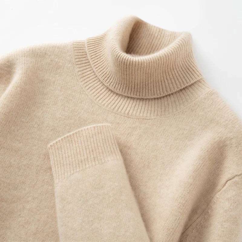 High-end Men's Sweater 100% Cashmere Sweaters Turtleneck Knitted Pullover New Basic Tops Winter Man Long Sleeve Thickened Jumper