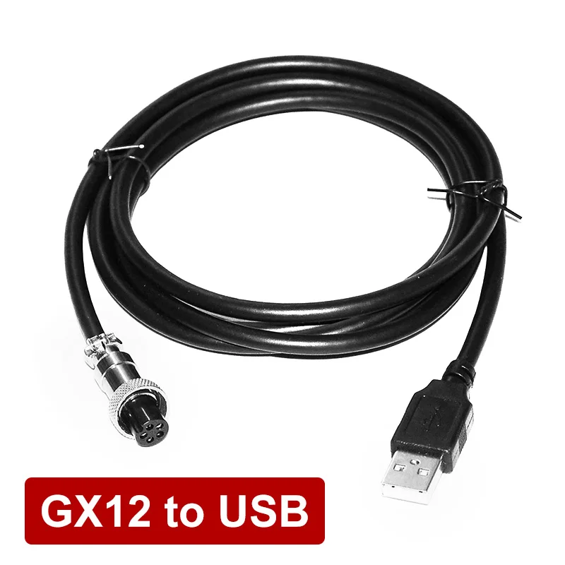 GX12 to USB Aviation Plug 4Pin 5Pin 6pin M12 Male Female Connector with 2m Cable USB Male Plug Sensor 12mm Waterproof Socket