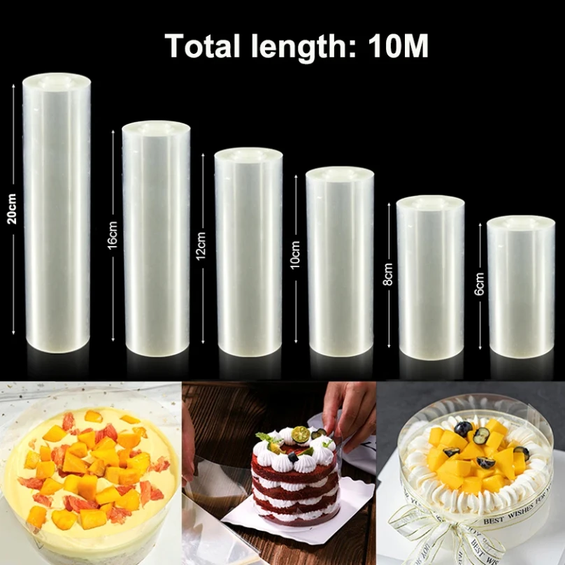 

Bakeware Acetate Film For Cake Decor Transparent Cake Surround Film Mousse Cake Sheets Surrounding Edge DIY Cake Collar