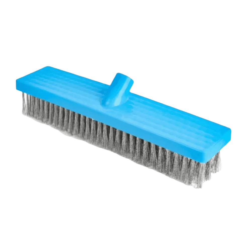 Long Handle Floor Wire Brush Stainless Steel Stiff Bristle Deck Scrub Brush Rough Bristle Telescopic Handle