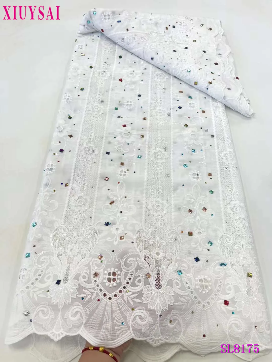 

Африканский гипюровый шнур, кружевная ткань, нигерийские камни, водорастворимый, швейные платья, женские платья, высокое качество, 2025 г.