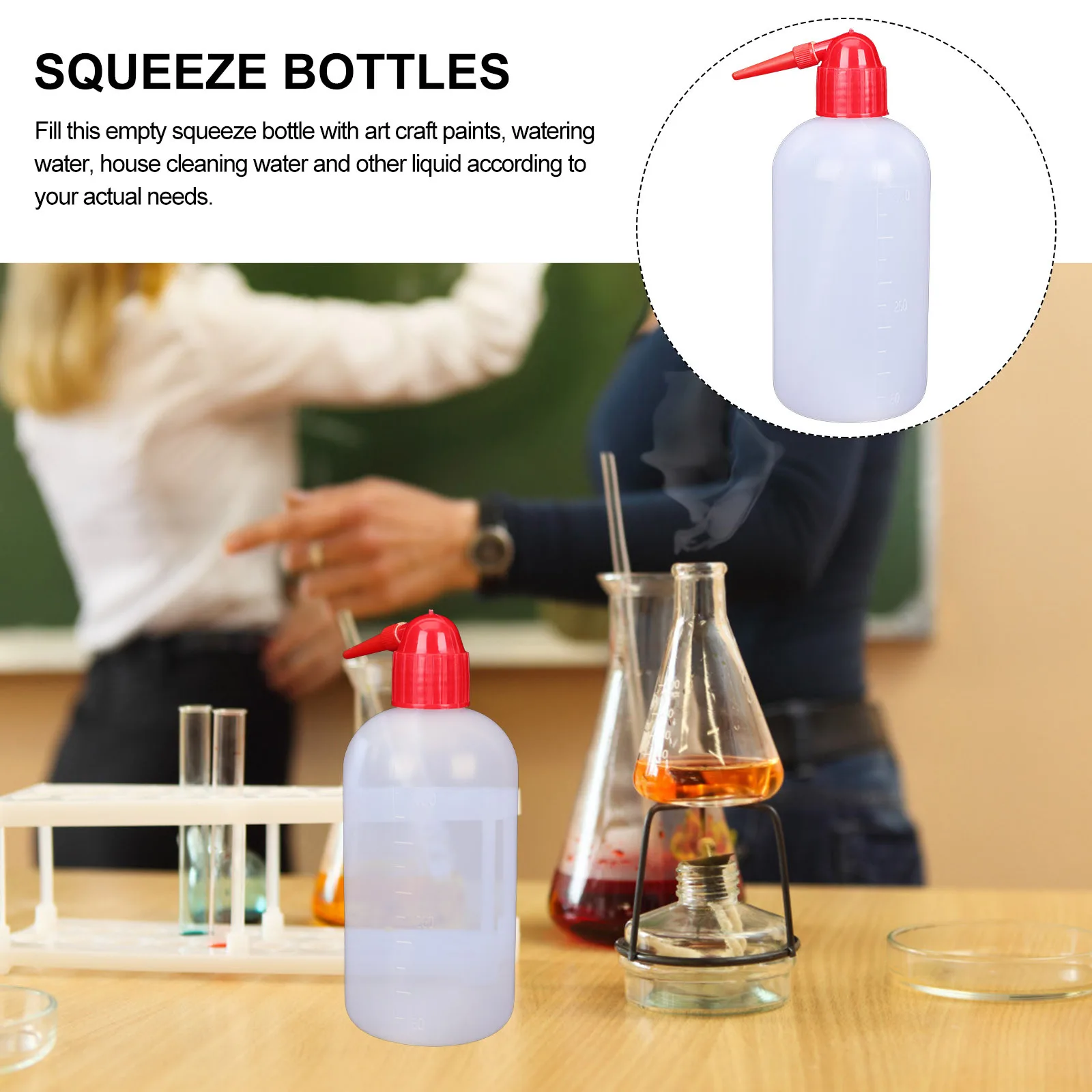 

2Pcs Plastic Squeeze Bottles Wash Bottles for Precise Watering Gardening Cleaning Succulent Watering