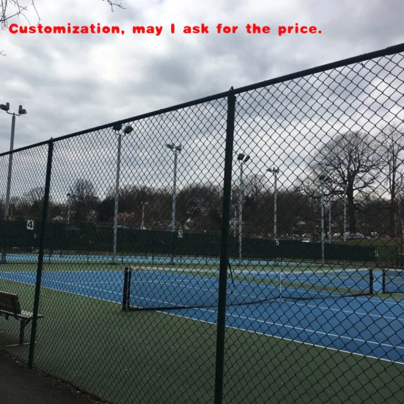 

На заказ. Высокая безопасность Stadiums Sport Cyclone Wire Черный забор Тренажерный зал Школьная игровая площадка Сетка Оцинкованный забор звеньев цепи