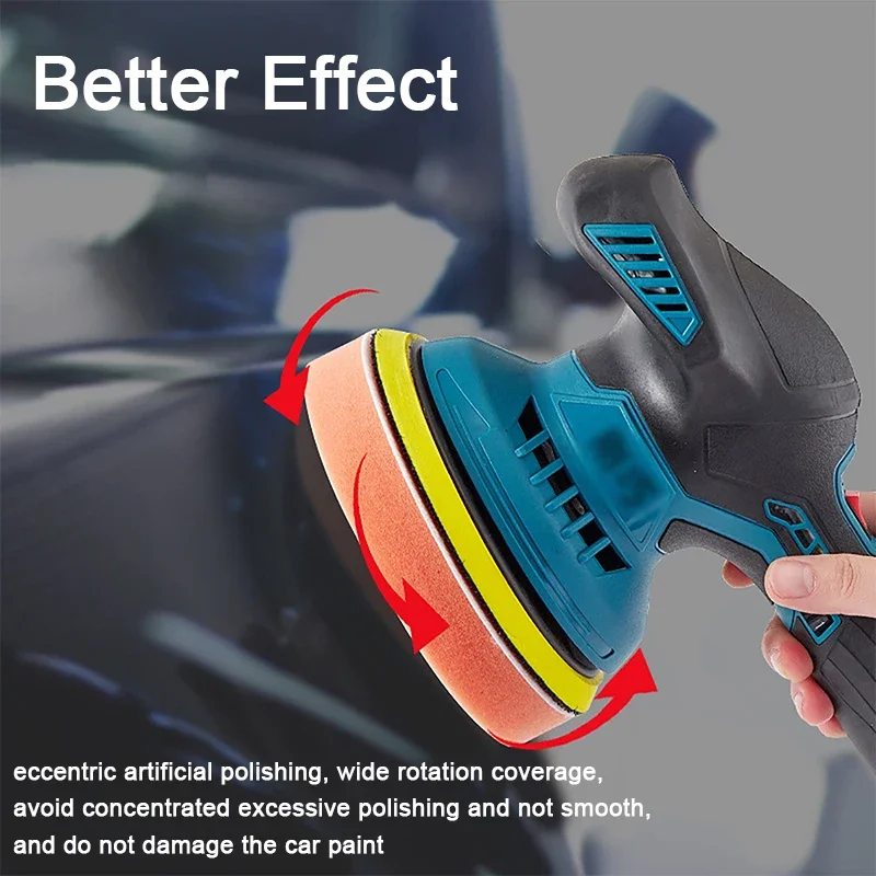 12V Electric Wireless Car Polisher Waxer 6-Speed Adjustable Wireless Polishing Machine Car Headlight Body Repair Polish Wax Tool