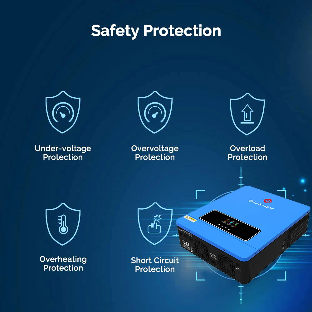 SUMRY 3.6kw 4.2kw 6.2kw ON/off Gird Inversor الشمسية 24 فولت إلى 120VAC 220 فولت موجة جيبية نقية MPPT شاحن بالطاقة الشمسية الهجين العاكس للطاقة الشمسية #3