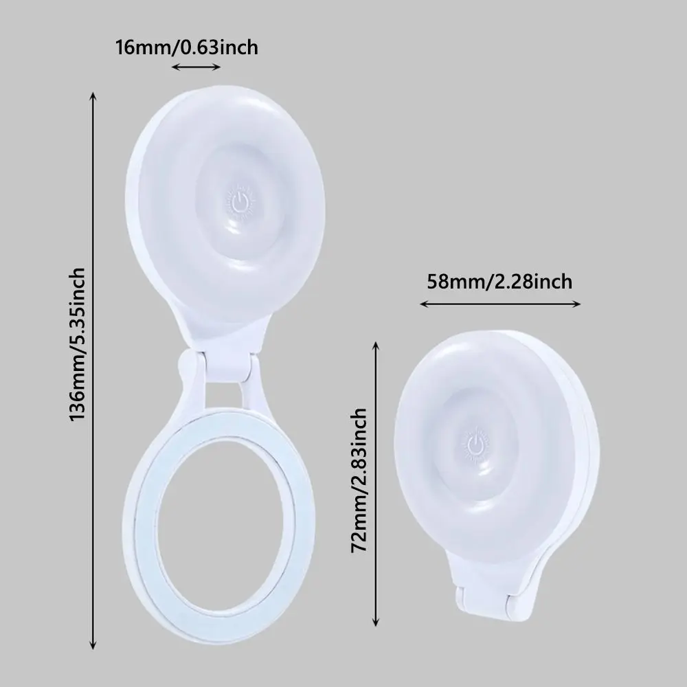 ปรับแม่เหล็กโทรศัพท์เติมแสง 3 สี Soft Light Selfie แหวนโคมไฟโคมไฟถ่ายภาพสําหรับ Vlog แต่งหน้าสดสตรีมมิ่ง