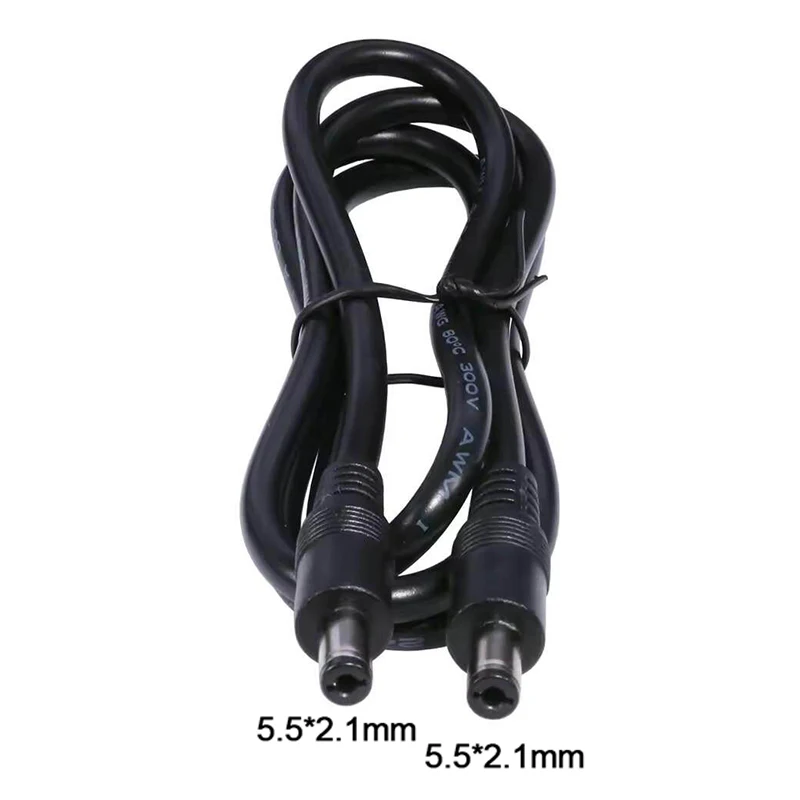 

DC Power Plug Cable 5.5 x 2.1mm Male to 5.5x2.1mm Male Adapter Connector Wire Extension Power Supply Cable for Routers LED Light