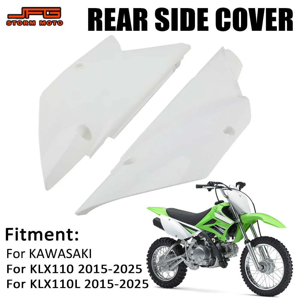 

Rear Side Cover Guard Motorcycles Accessories Plastic PP Kit For KAWASAKI KLX110 KLX110L 2015-2025 Motocross Dirt Pit Bike