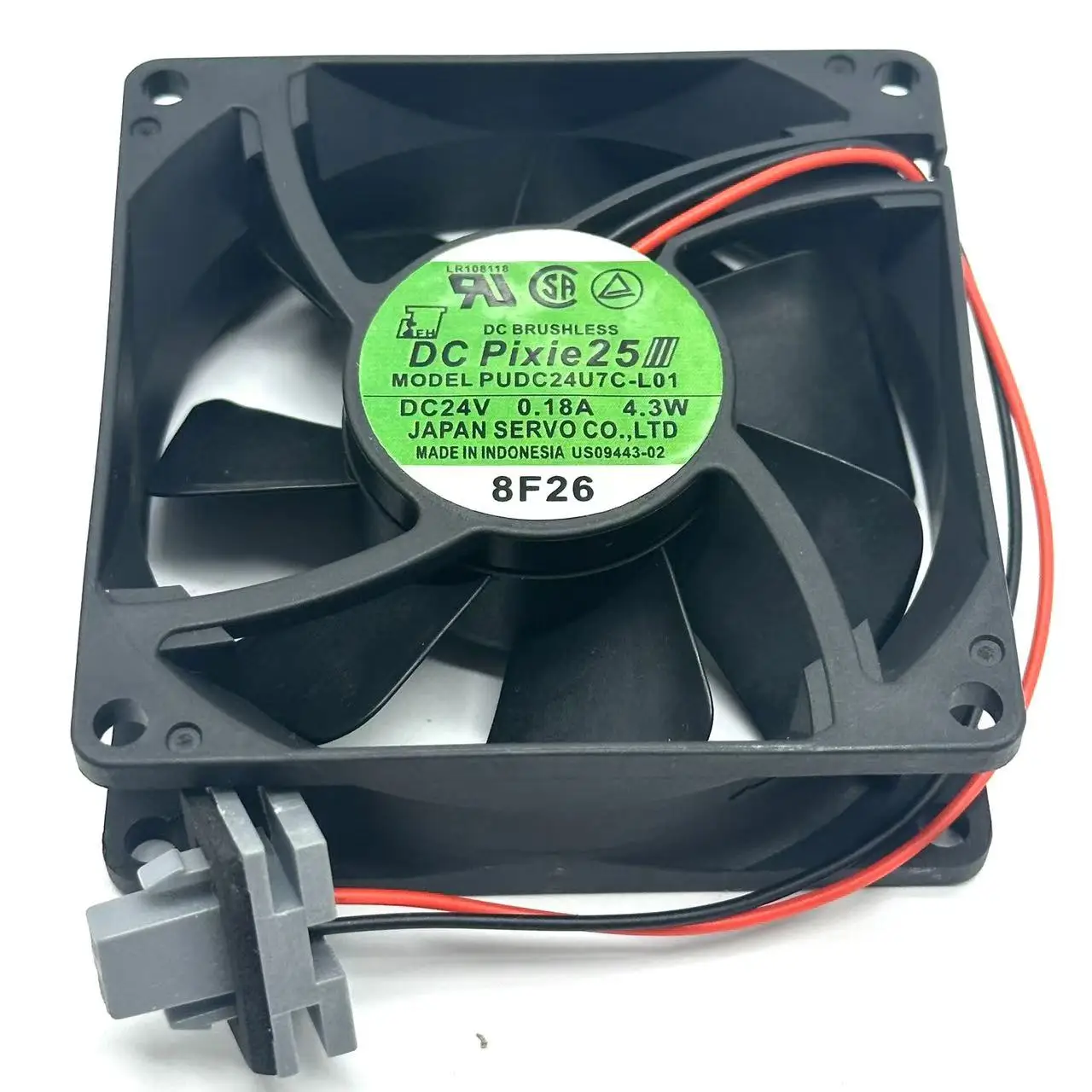 Servo PUDC24U7C-L01 DC 24V 0.18A 4.3W 80x80x25mm 2-Wire Server Cooling Fan