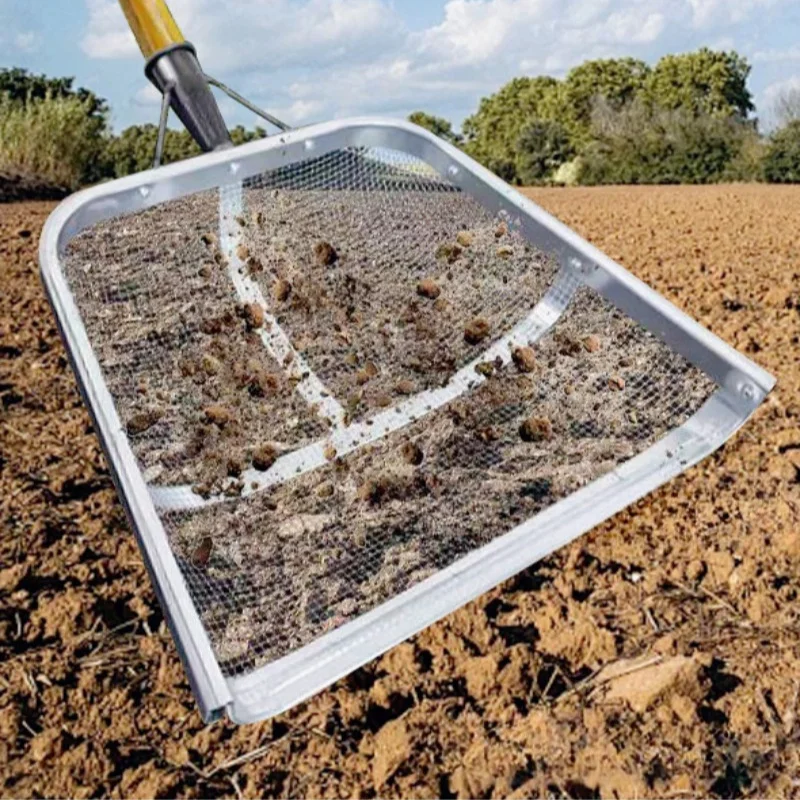 Soil Sifting Mesh Effectively Captures Sand Rocks Compost and Wood Chips Farm Garden Tools Corn Peanut Grain Sieve Soil Dustpan