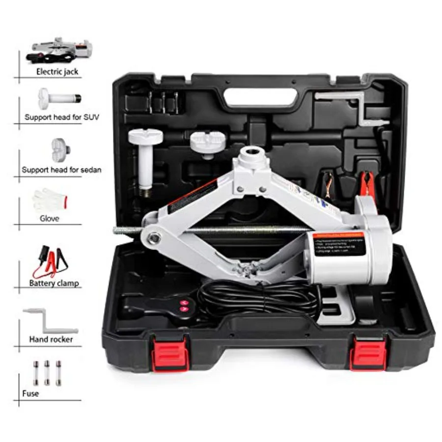 

Electric Car Jack 3T Scissor Floor Jack Set 12V Automatic Vehicle Lift Kit for Road Emergency Tire Change Car Repair Tool for S