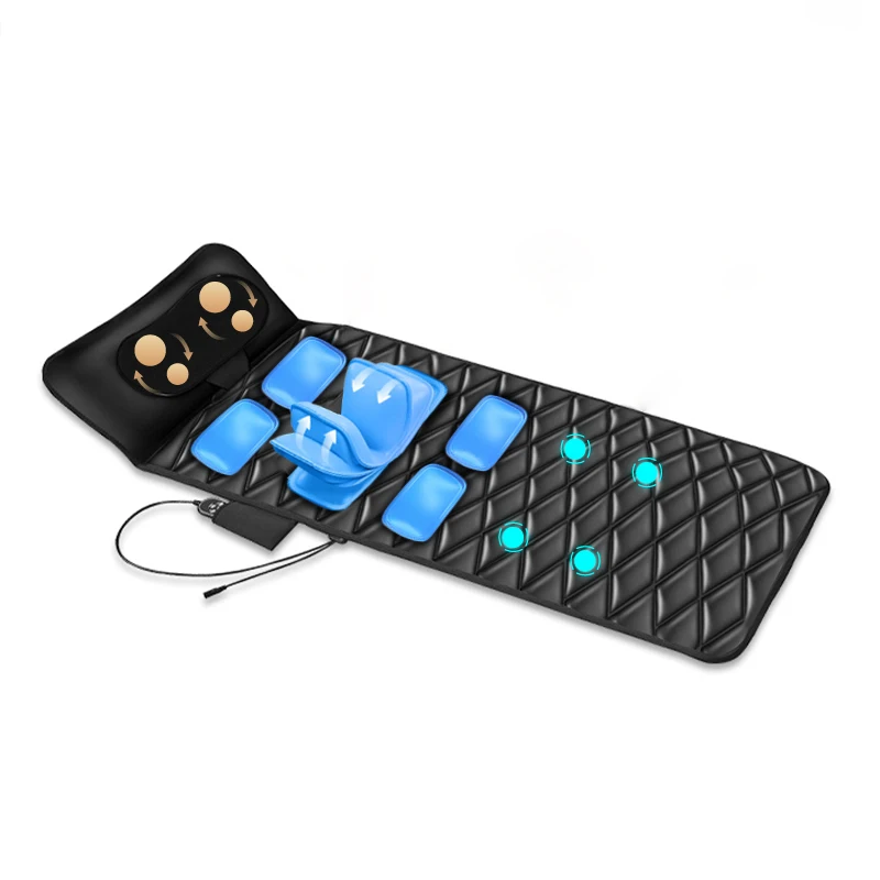 

XINDU Высококачественный массажер для шеи с подушкой безопасности, массажный коврик для всего тела, матрас с тягой, поясничной вибрацией и пультом дистанционного управления