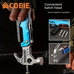 COBIE-Outdoor multifunctional spanner hammer pliers carry portable self-defence knife folding knife field camping