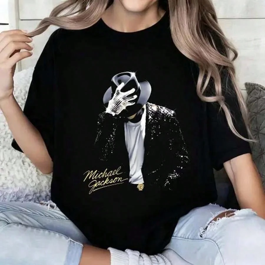 Michael jackson international superstar T-shirt 2026 summer Street unisex100% cotton Tees Portrait Loose Casual Y2K Loose shirt