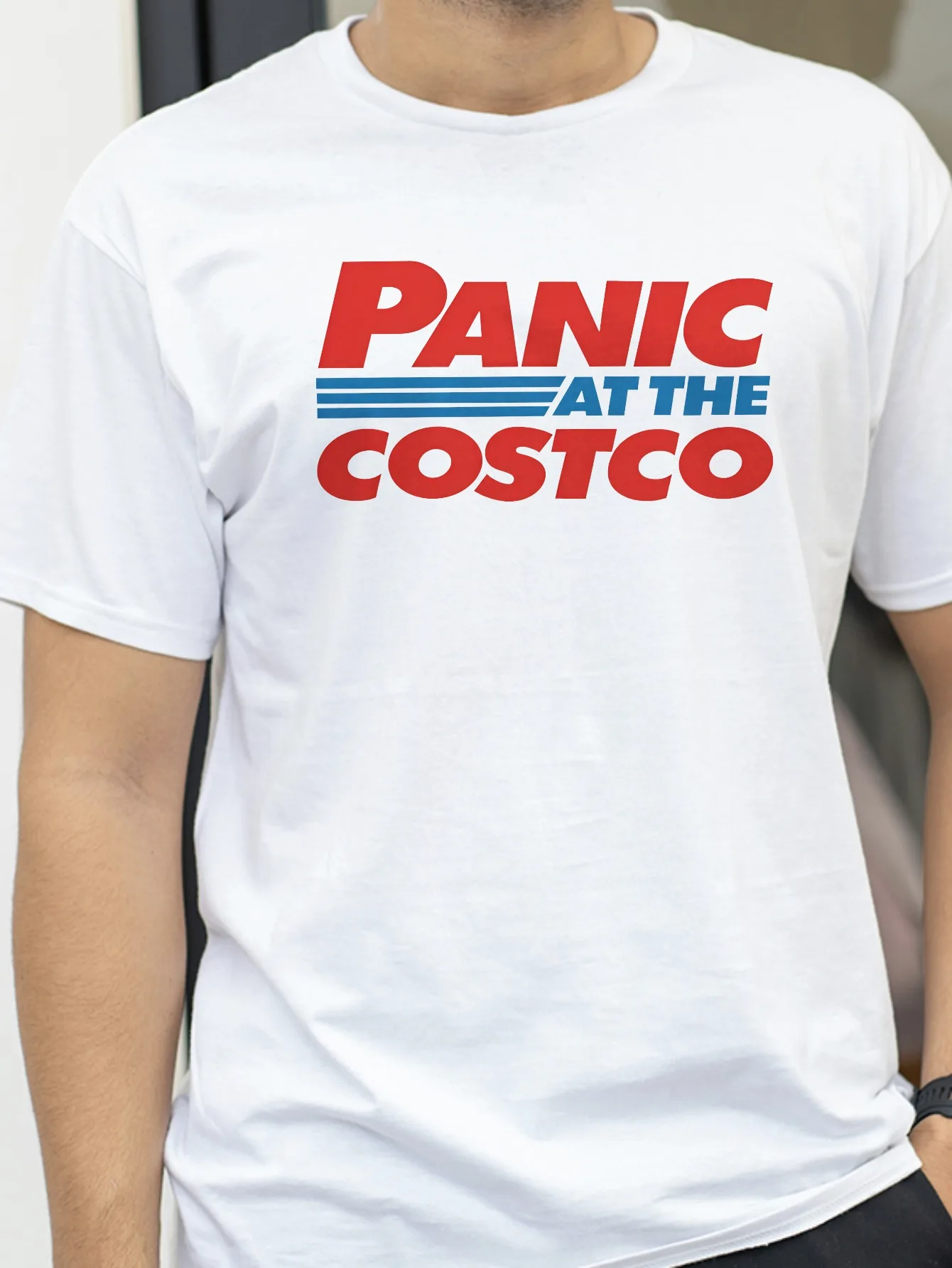 

Panic At The Costco Graphic T-shirts Costco Lovers Tee men fashion Streetwear Tshirt casual Clothing o-neck Short Sleeve Tees