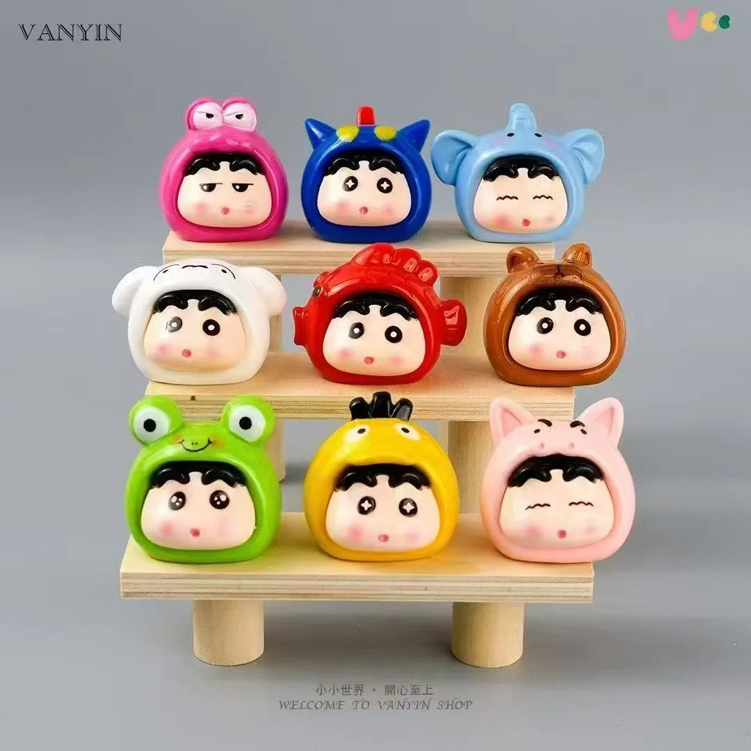 1Pcs Random Style Anime Crayon Shin-chan Q Version Action Figure PVC Model car ornament Toys Doll Desk Decor Collectible Gifts