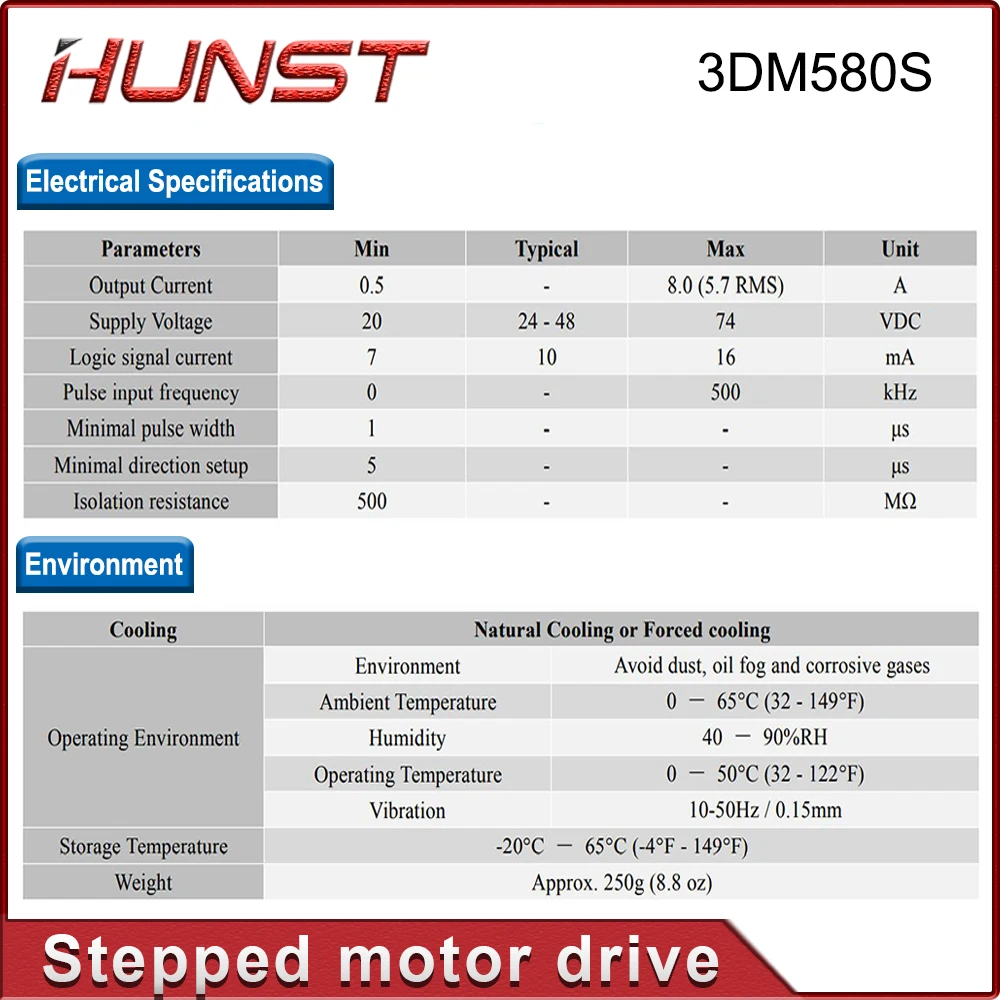 Imagem -05 - Leadshine Stepper Driver para Máquina de Gravura Cnc Phase Stepping Motor 3dm580s Nema 23 34 57 86