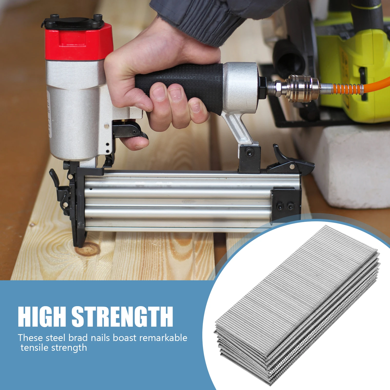 

1600Pcs Steel Nails Straight Nail Pins for Woodworking Furniture Finish Nails Fasteners Silver Pneumatic Nail