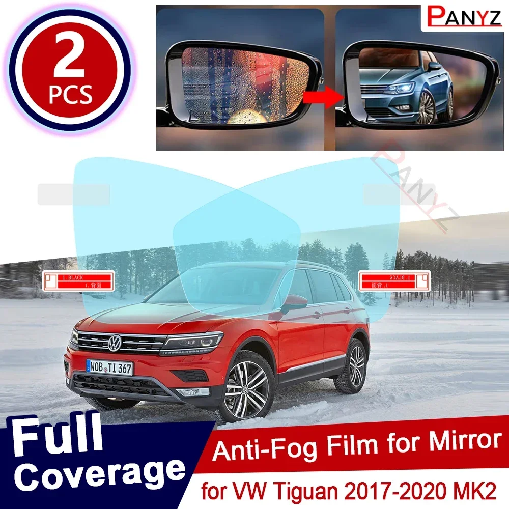 

For Volkswagen VW Tiguan MK2 2017~2020 Full Cover Anti Fog Film Rearview Mirror Rainproof Clear Films Car Stickers Accessories