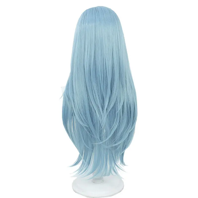 Hinomori Shizuku Cosplay Pruik Vrouwen 75Cm Lange Rechte Blauwe Synthetische Pruiken