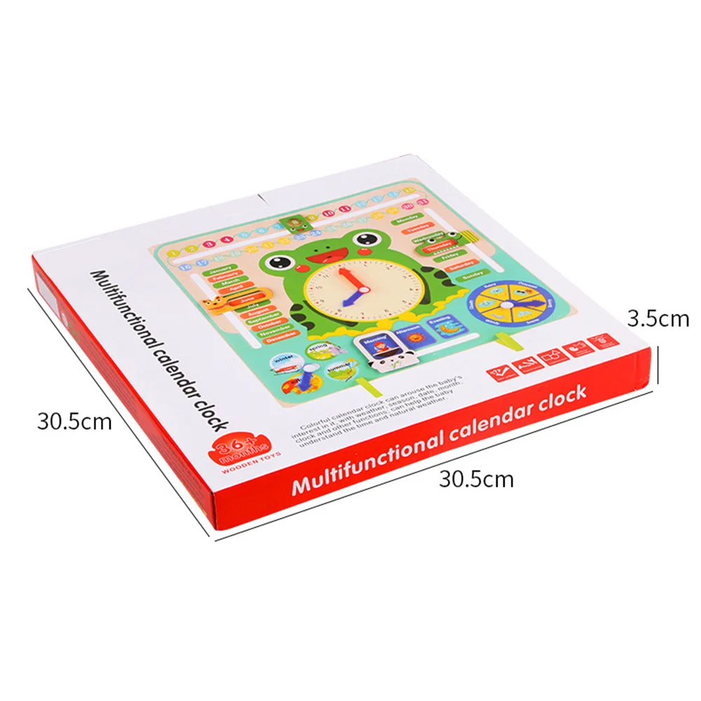 Horloge d'enseignement en bois 7 en 1, jouet éducatif préscolaire, cadeaux pour enfants garçons et filles
