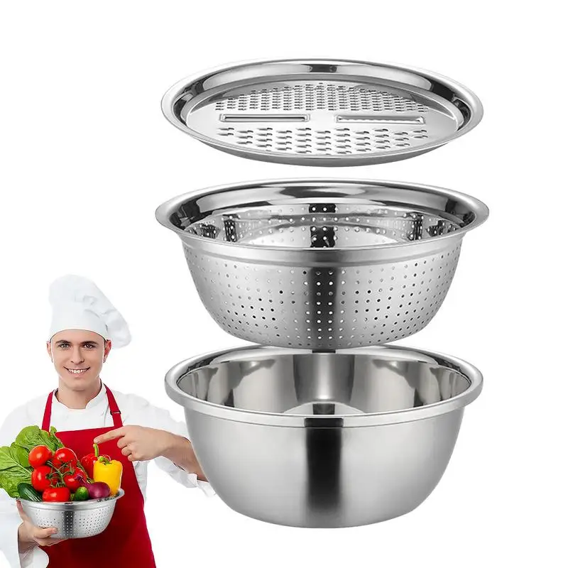 German Basin Multifunctional Vegetable container with Drain Basket salad older with Vegetable Cutter, And Grater Strainer