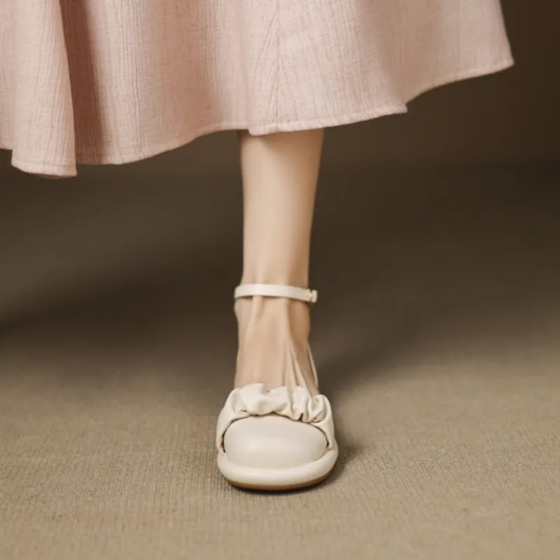 Blokhakken voor dames Pumps Schoenen Sandalen Dames Ronde neus Basketbalplatform 2025, Dikke casual Afrikaanse bandjes Merkboog Spr