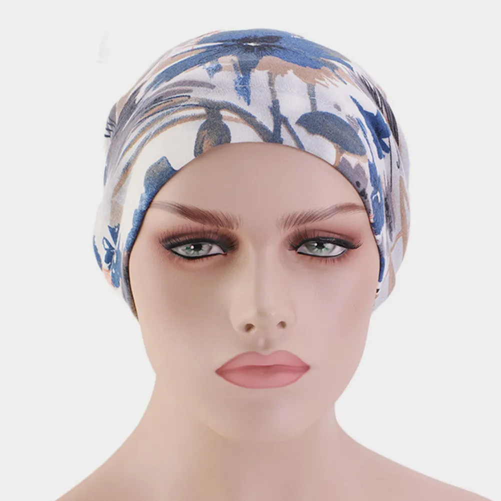 

Хлопковая шапочка с принтом для сна и ухода за волосами, женская шапочка для сна, душа, макияжа, домашней работы, для беременных, свободная посадка