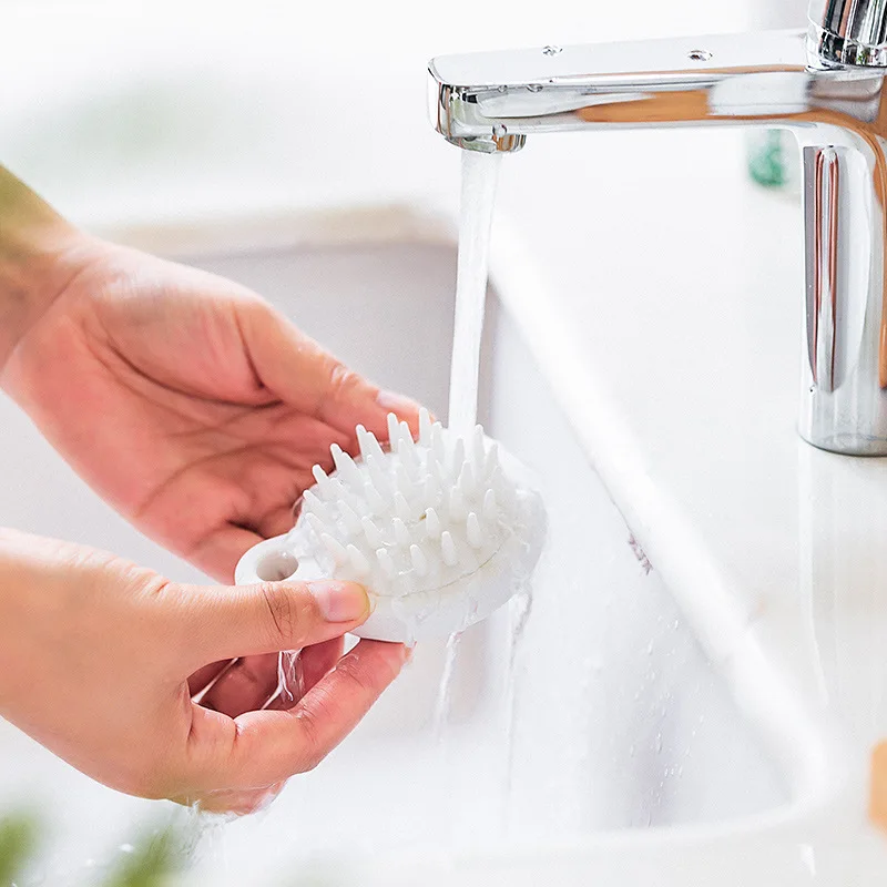 Peine De Masaje para la cabeza, masajeador De cuero cabelludo, Peine De Masaje, champú Slicone, peines para lavar el cabello, cepillo De Ducha