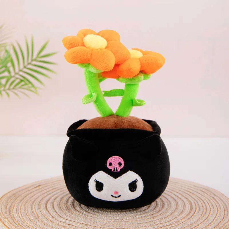 25 cm Hello Kitty Kuromi Stitch Lots-o'-Huggin' Beer Pluche Pop Desktop Ornamenten Bloempot Versieren Accessoires Gift