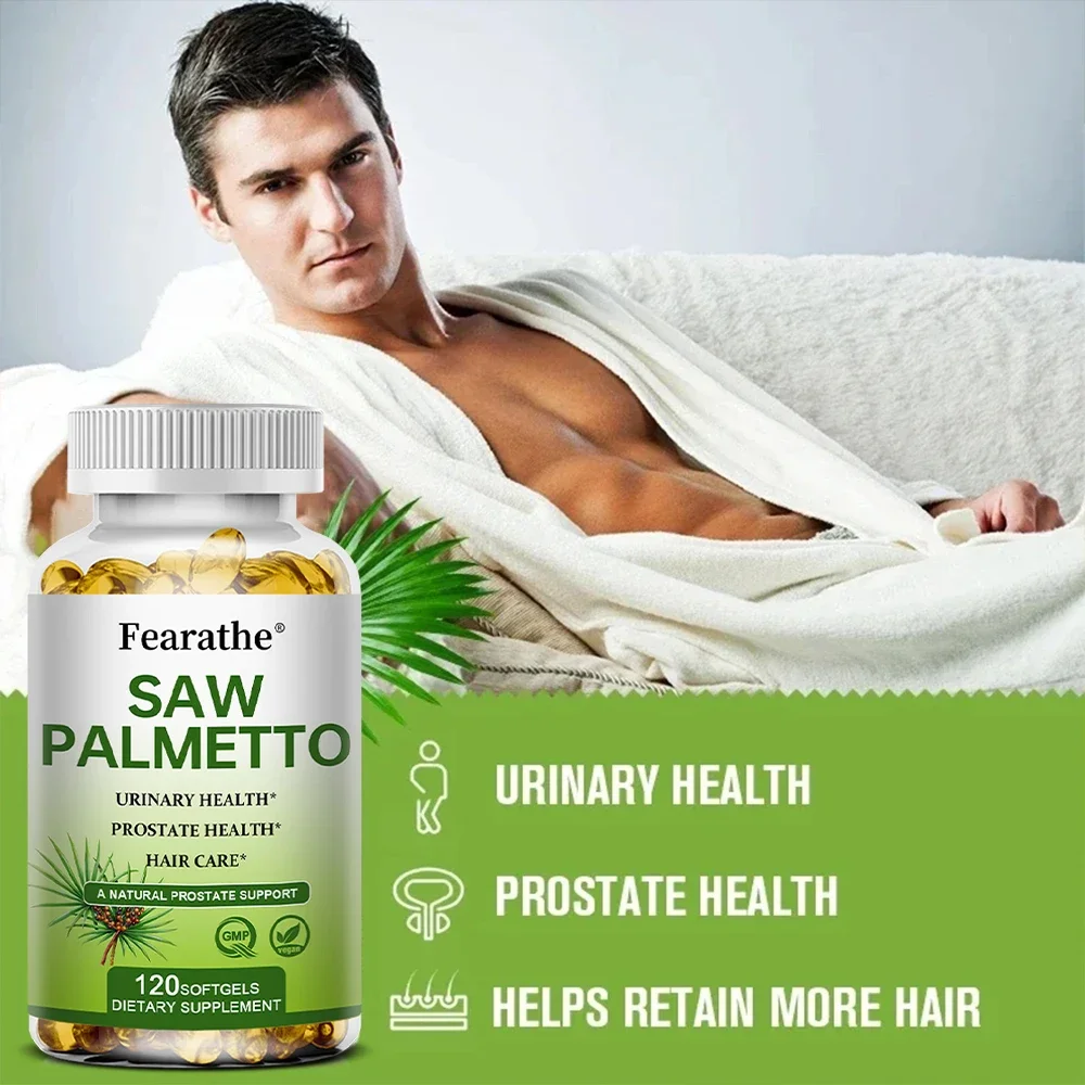 Saw Palmetto Supplement - Supports Prostate Health for Men - Blocks DHT, Gluten Free, Non-GMO, 120 Capsules