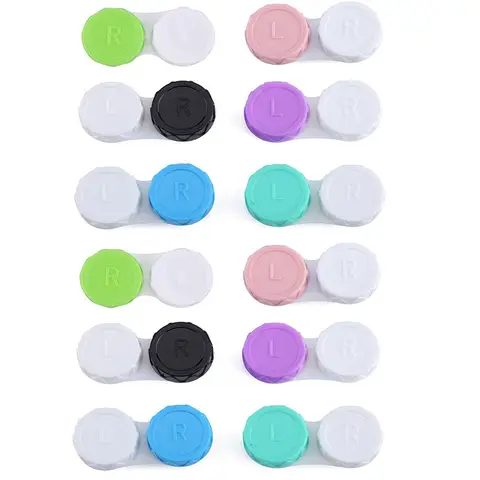 10pcs Case Lenses Eye Lenses Set Colored Pupils Case Contact Lenses Box YXYJH02