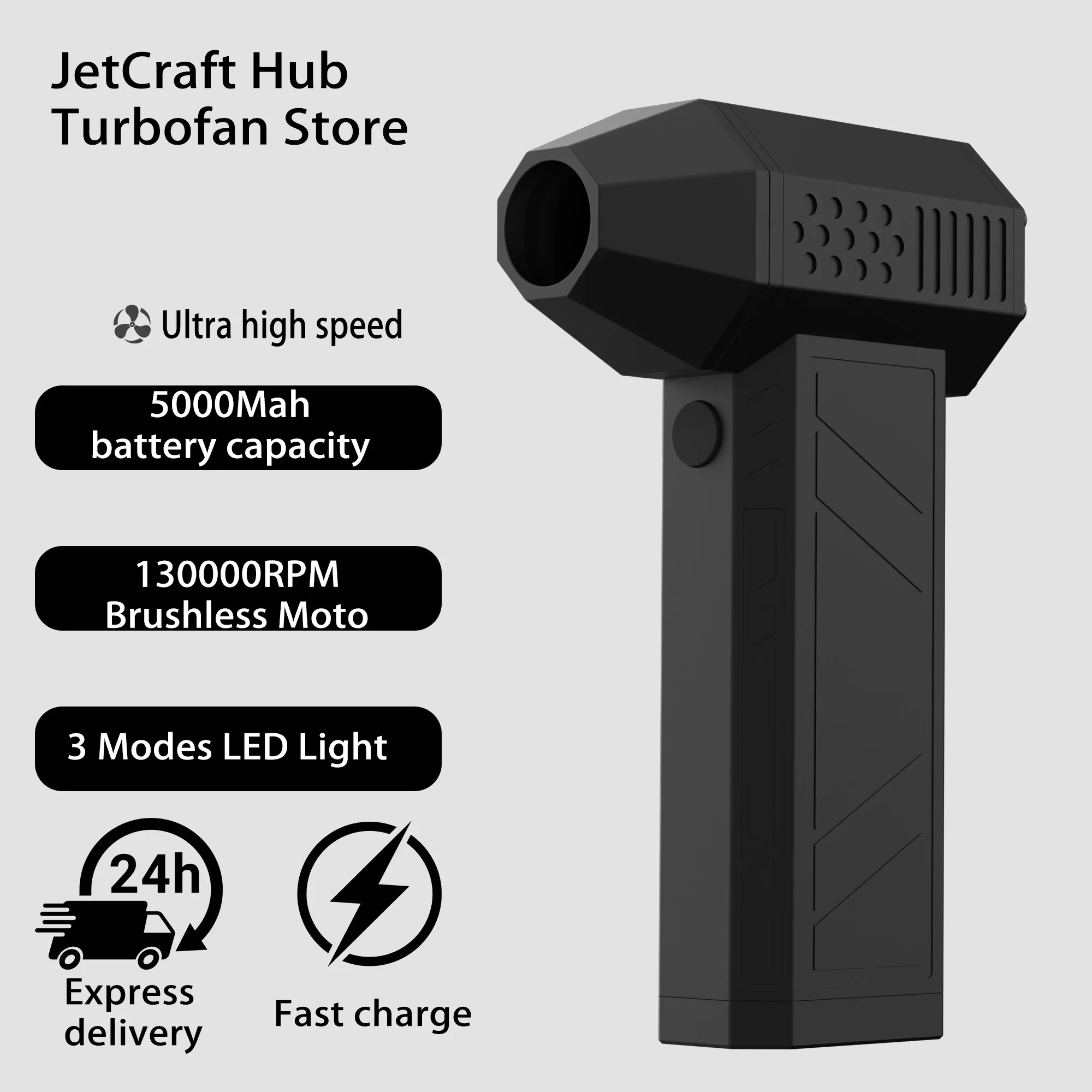 

CROSSGUN X3 TurboJet Fan Compressed Air Duster Blower 130000RMP Electric Portable Handheld Storm Hurricane for Air Cleaning